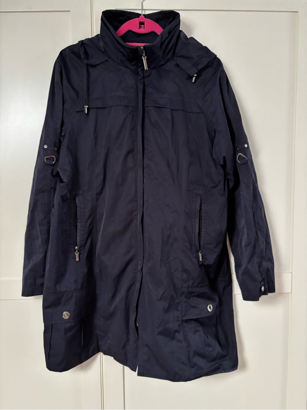 RAINFOREST Navy Hooded Raincoat